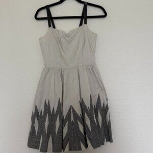 White black A/X Armani exchange geometric skater dress size 4